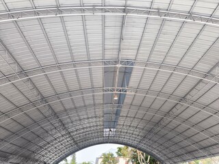 Architectural View of Metal Curved Roof Structure.
Aluminium Corrugated Steel Curve Roof Structural