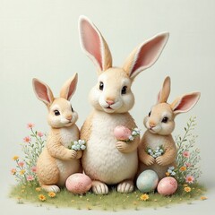Fototapeta premium Easter greeting composition
