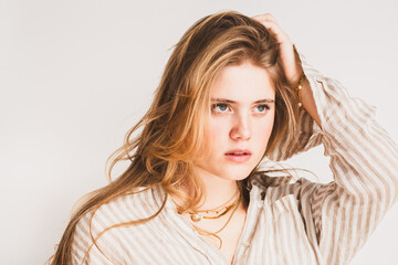 Frau, jung, Gesicht, blond, natürlich