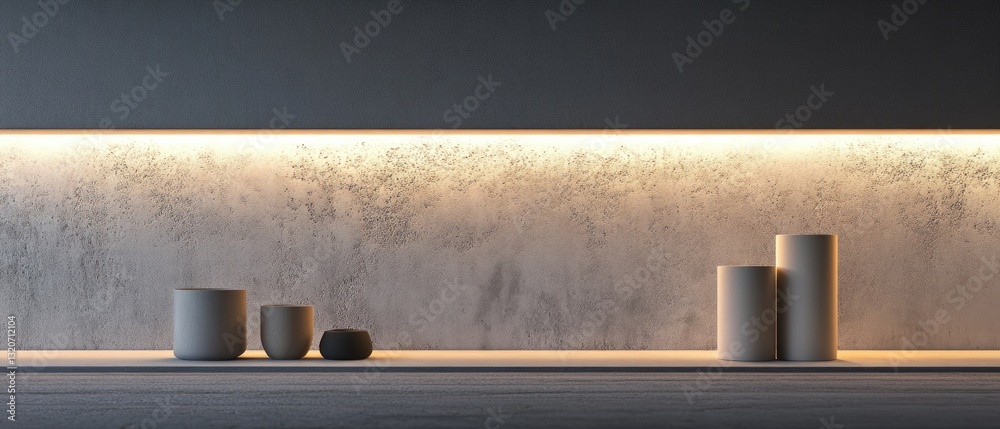 Poster A collection of vases placed on a table, ideal for decorative or event use
