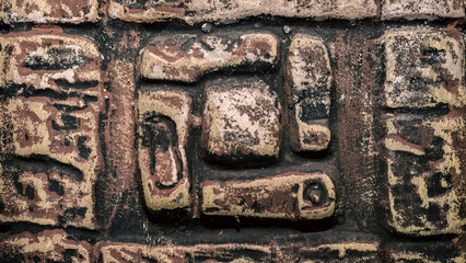 texture of old antique wall with pattern