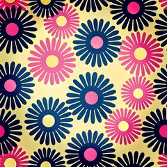 colorful pattern  of various flowers 