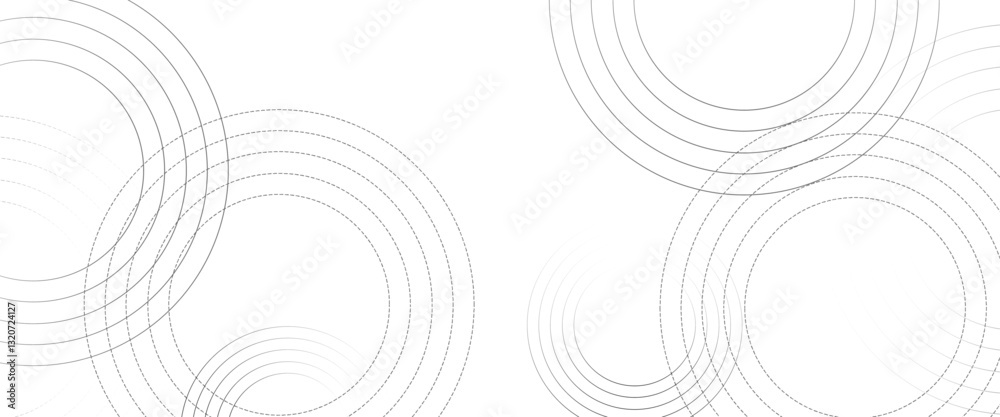 Aufkleber vector digital future technology concept. abstract white background with black circle rings.