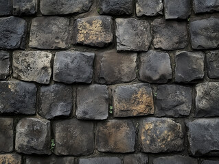 Obraz premium Stone wall forming rustic texture background with irregular shapes