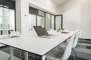 Empty modern business room for meetings