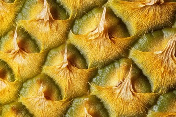 Fototapeta premium Close up image of the textured skin of a ripe pineapple