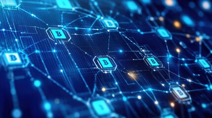 A digital visualization of blockchain transforming the future of decentralized voting systems