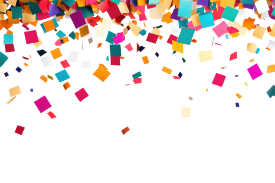 confetti on transparent background