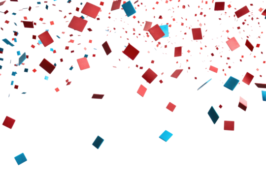 confetti on transparent background