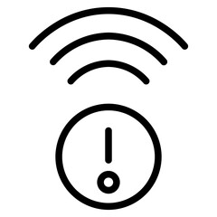 Failure Problem Wifi Line Icon