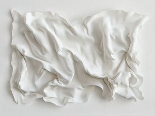 Obraz premium A white piece of fabric with a pattern that is not visible