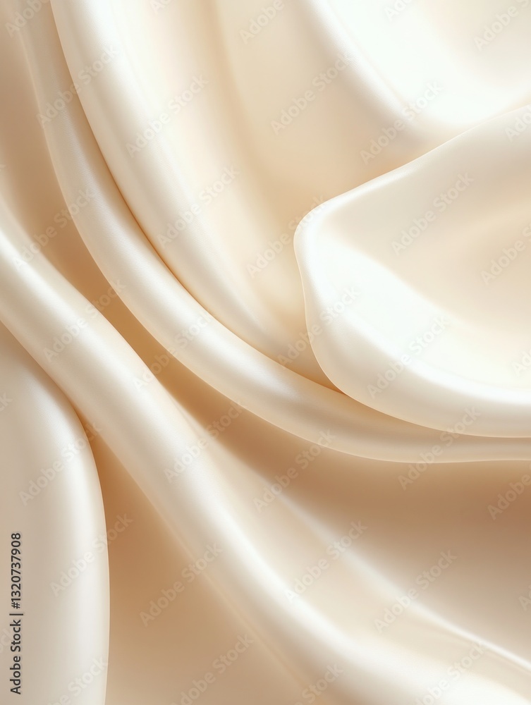 Leinwandbilder luxurious silky fabric in light creamy tones creating elegant texture and smooth surface flow for gr