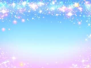 Celestial Sparkle Overlay, Gradient Background with Starry Effects