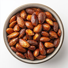 Close-up of Almonds in a Bowl with a Focus on Texture and Color