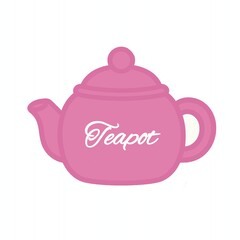 Illustration vector of pink teapot