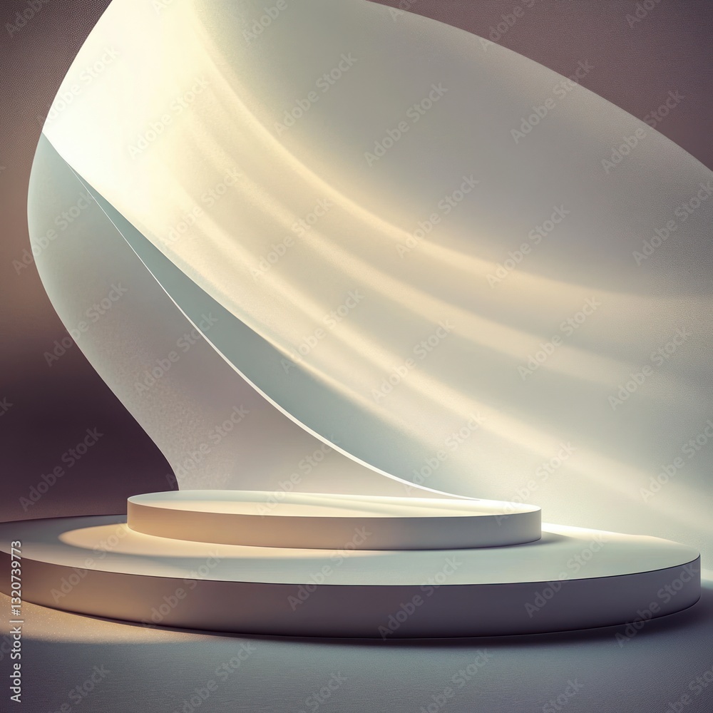 Aufkleber Stage for product display modern platform design clean luxury presentation backdrop interior scene