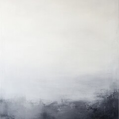 Fototapeta premium Atmospheric Hazy Abstract Painting of a Foggy Landscape with Muted Colors and Tranquil Mood Subtle Details