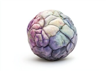 Fototapeta premium Exotic sugar apple fruit in a pristine white setting showcasing vibrant colors and unique textures botanical detail and studio shot
