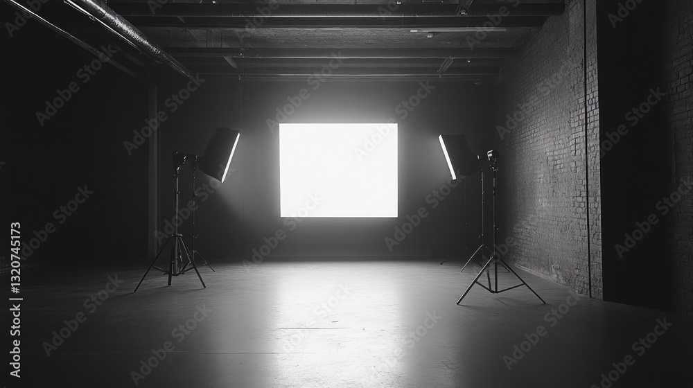 Poster a single light source illuminates the darkness, providing warmth and guidance