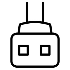 Adopter Charger Plug Line Icon