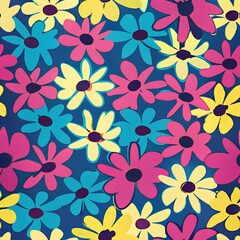 colorful pattern  of various flowers 