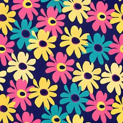 Fototapeta premium colorful pattern of various flowers 