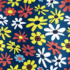 colorful pattern  of various flowers 