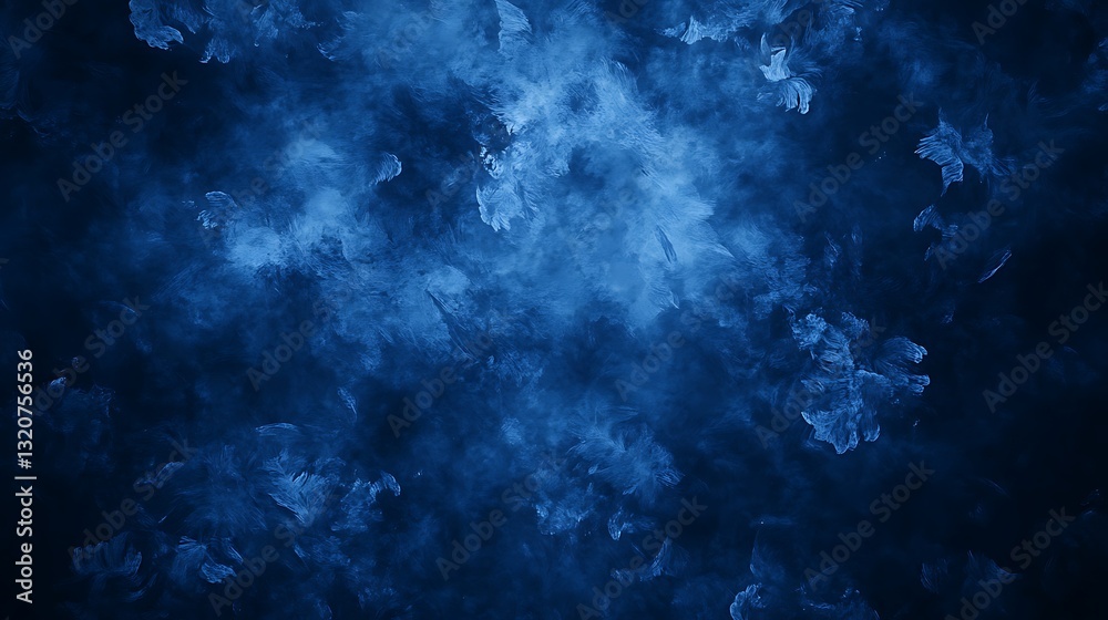 Poster dark blue abstract background with a textured, smoky appearance.
