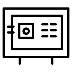 Box Locker Safe Line Icon