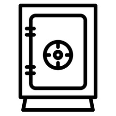 Box Locker Safe Line Icon