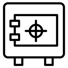 Box Locker Safe Line Icon