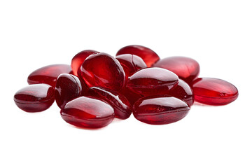 Shiny Red Gel Capsules