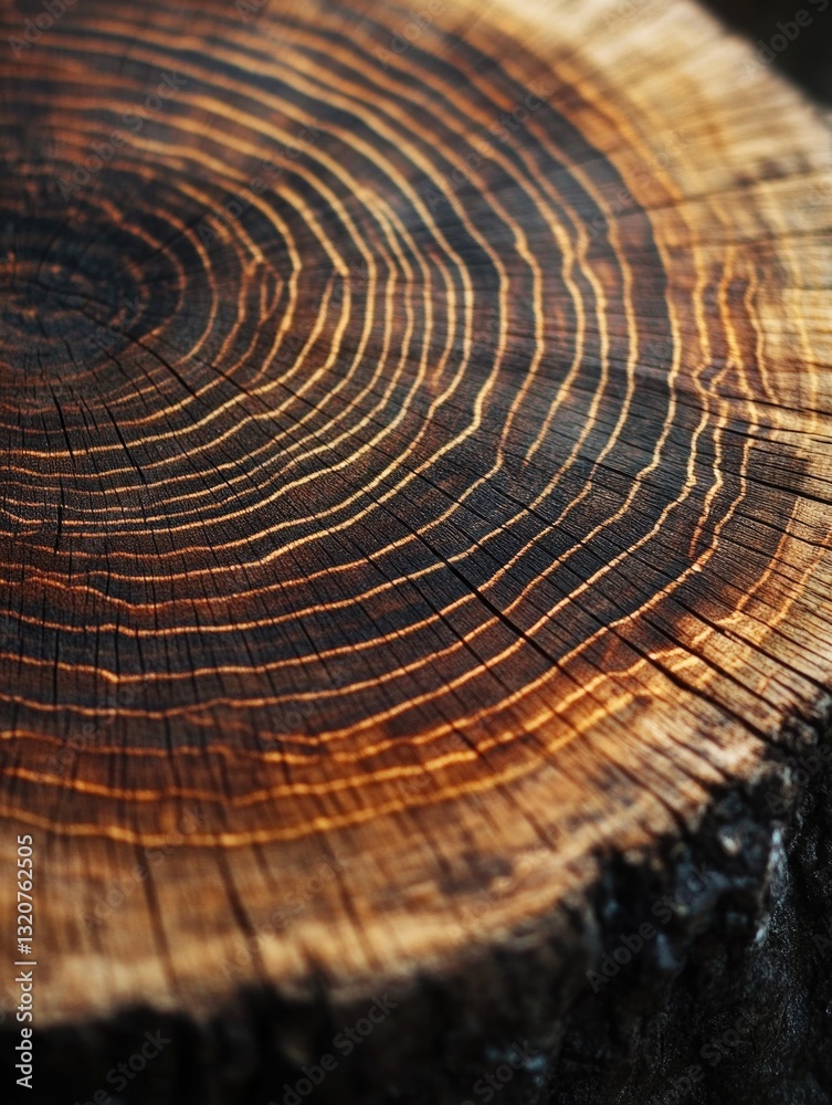 Poster a close-up shot of wooden grain texture, ideal for use in design and art projects