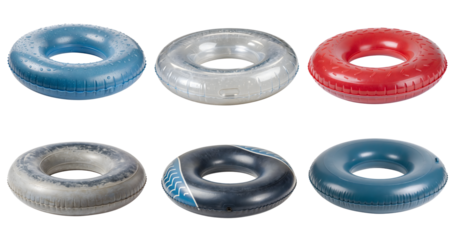 Set of swim ring isolated on white