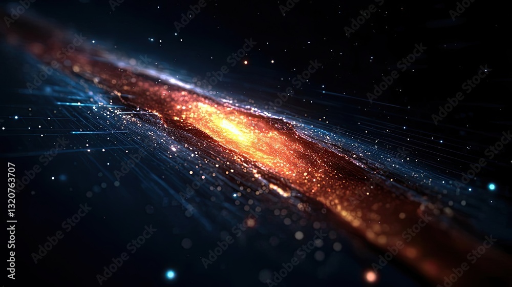 Poster dark sky concept. stunning galaxy with vibrant colors and cosmic elements representing the universe'