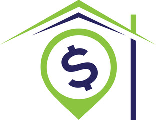 Obraz premium dollar sign icon New Housing prices, icon in line design. Housing, prices, market, real, estate, cost, investment on white background vector. Housing prices editable stroke icon