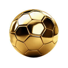 Fototapeta premium Gold Football on transparent background