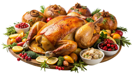 Roasted turkey chicken