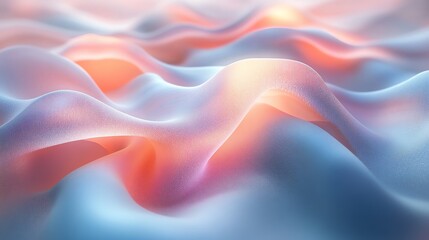 Obraz premium Abstract Wavy Background with Light Blue and Orange Hues