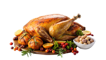 Roasted turkey chicken