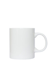 White ceramic mug Isolated on transparent background, png