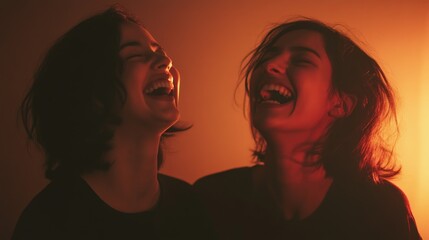 Two females stand side by side, possibly friends or colleagues