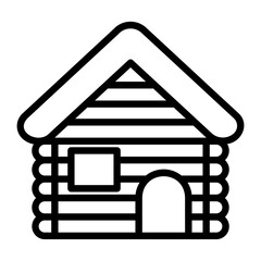 cabin Line Icon