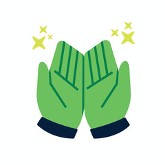 Fototapeta premium Islamic two hands praying ramadan theme icon
