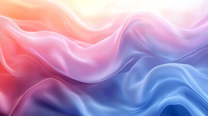 Obraz premium Abstract Silk Fabric Flowing with Light Creating Smooth Colorful Waves