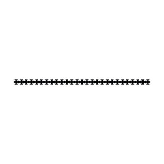 Ancient border frame icon, divider horizontal line vector shape icon for decorative vintage doodle element for design in vector illustration