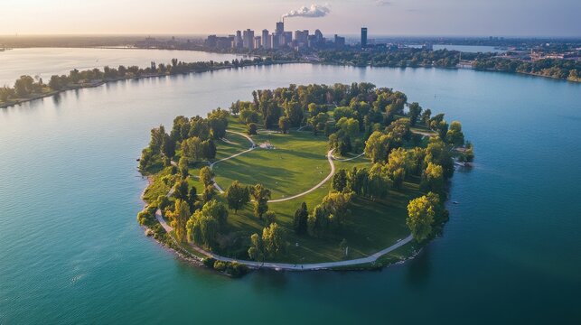 Belle Isle Park: Detroit's 982-Acre Island Oasis for Recreation and Relaxation in Michigan, USA