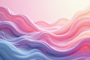 Fototapeta premium Dreamy Pastel Waves A Soft, Textured Background of Gentle Undulations in Pink, Purple, and Blue Hues