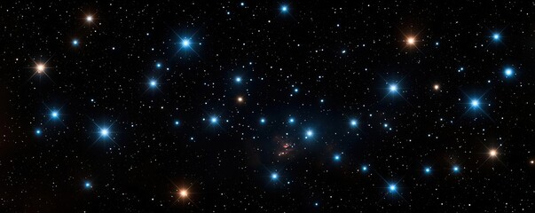 Obraz premium Dark sky idea. A stunning view of a starry night sky filled with brilliant stars and celestial wonders.