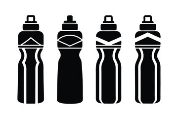 vector illustration of a set of cosmetic bottles